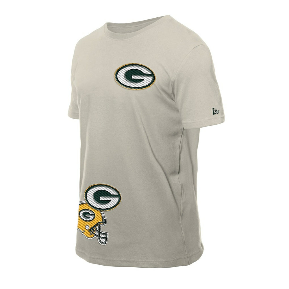 Green Bay Packers New Era Multi Patch T-Shirt - Light Beige cheap