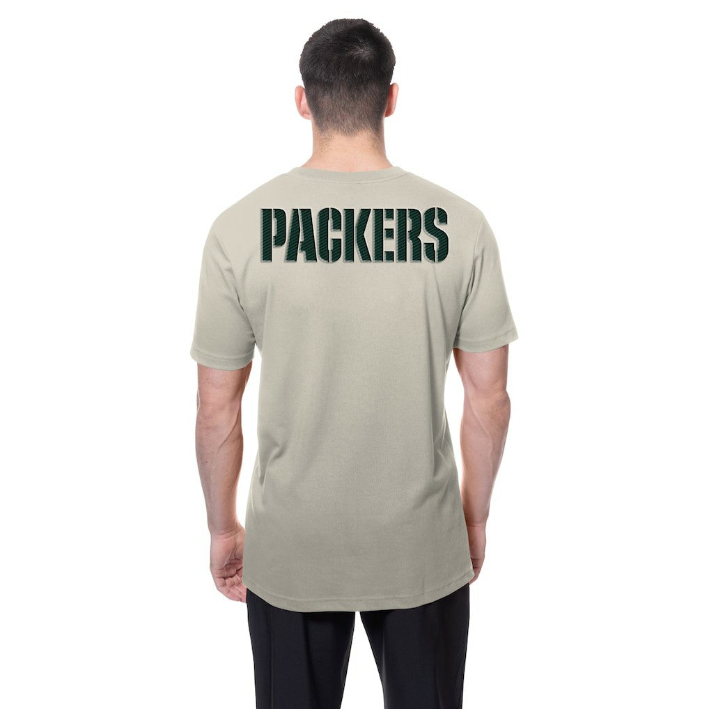 Green Bay Packers New Era Multi Patch T-Shirt - Light Beige cheap