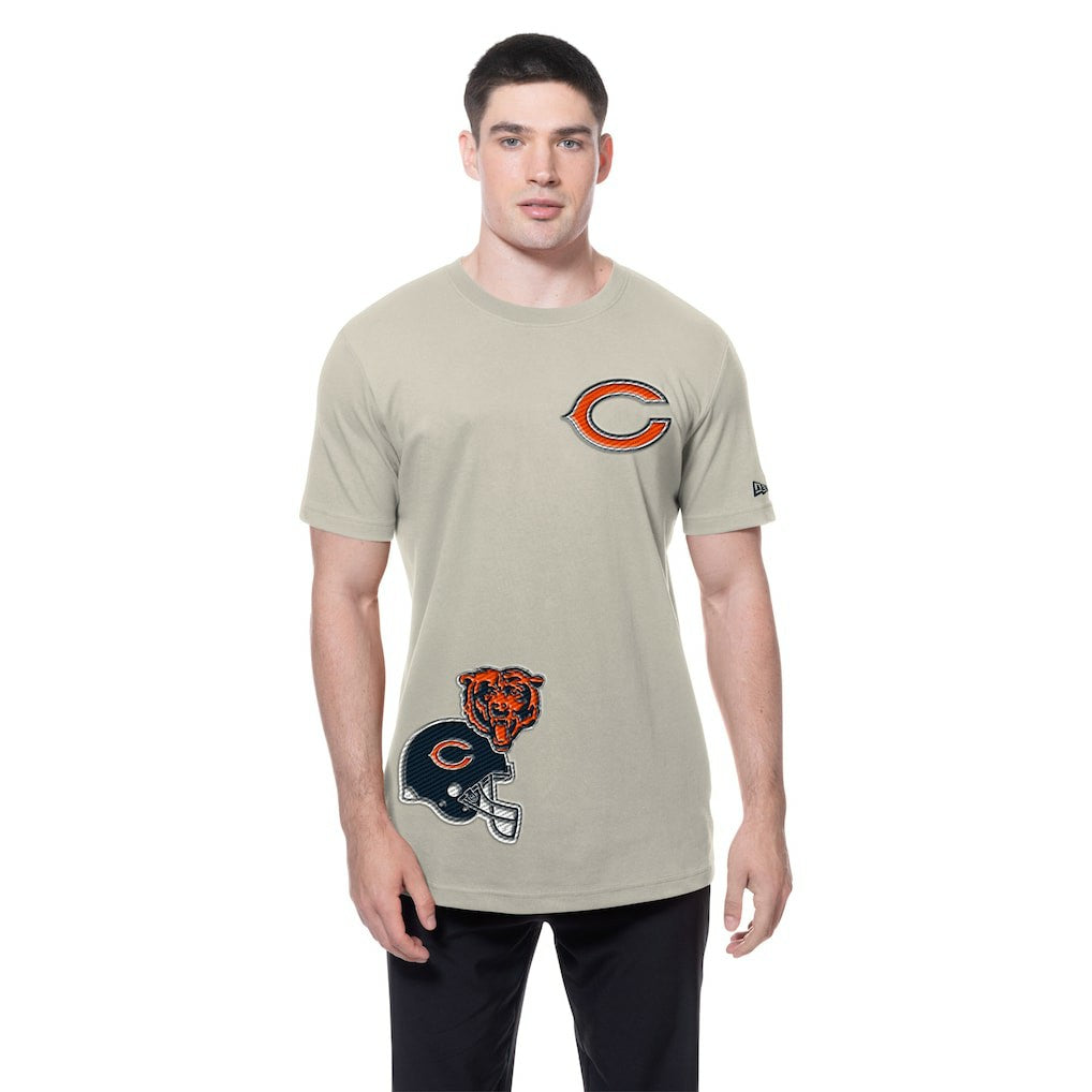 Chicago Bears New Era Multi Patch T-Shirt - Light Beige discount