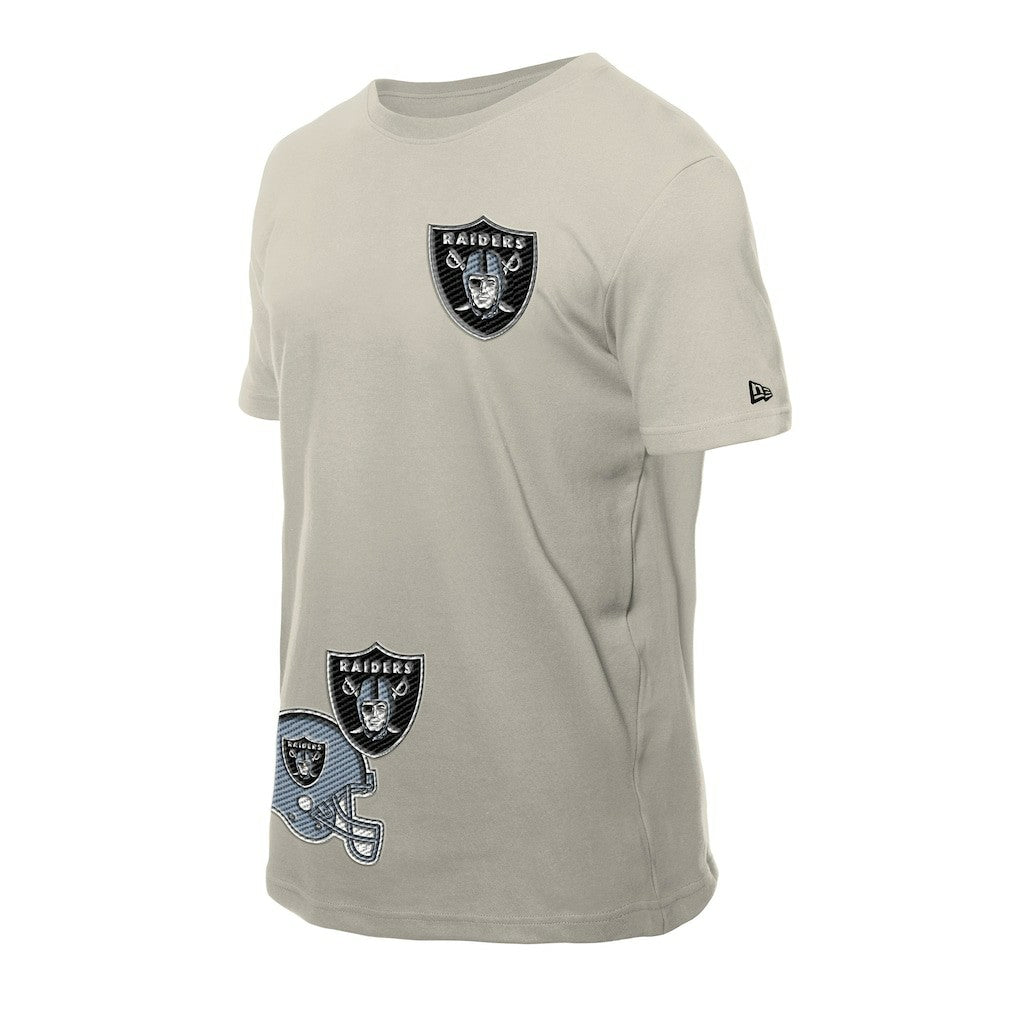 Las Vegas Raiders New Era Multi Patch T-Shirt - Light Beige cheap