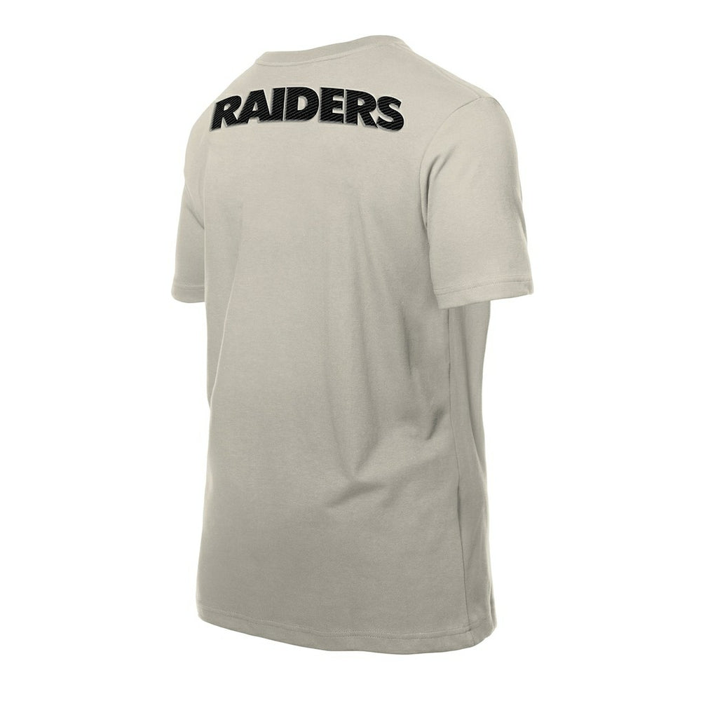 Las Vegas Raiders New Era Multi Patch T-Shirt - Light Beige cheap
