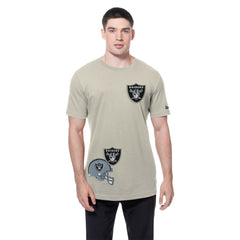 Las Vegas Raiders New Era Multi Patch T-Shirt - Light Beige cheap