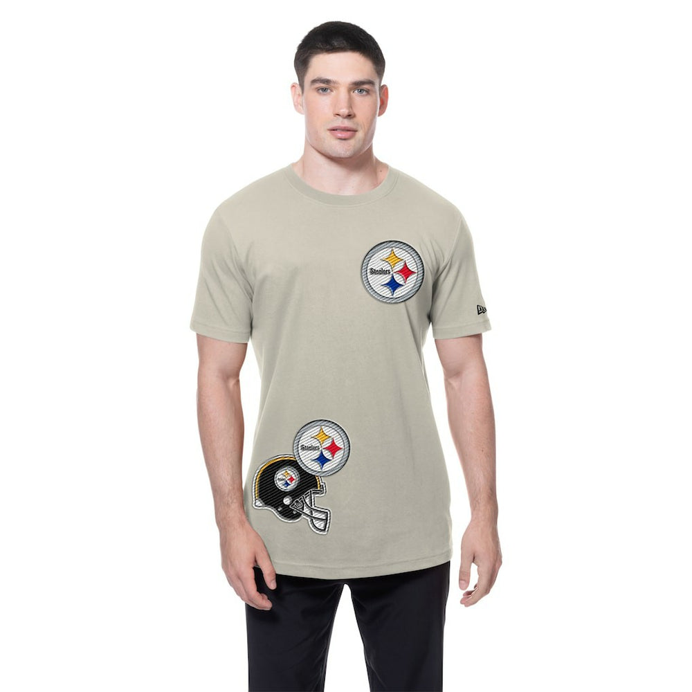 Pittsburgh Steelers New Era Multi Patch T-Shirt - Light Beige discount
