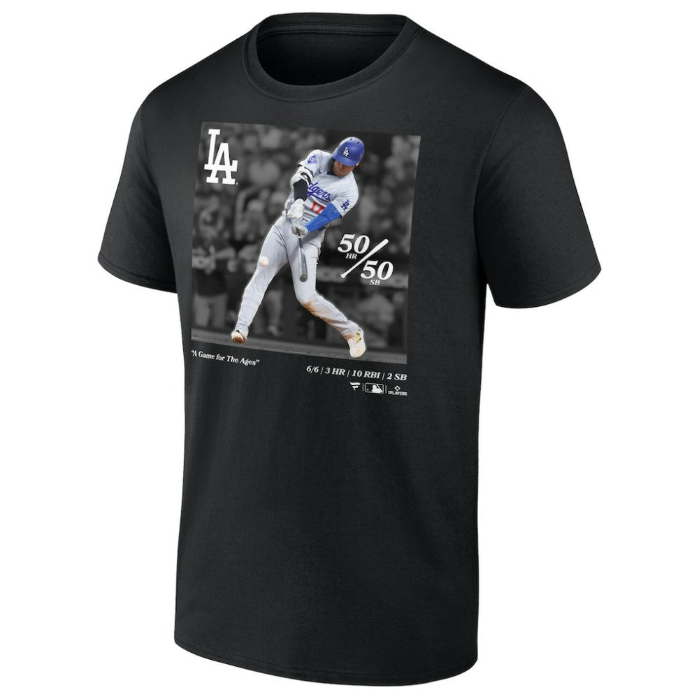 Shohei Ohtani Los Angeles Dodgers A Game for the Ages T-Shirt Black