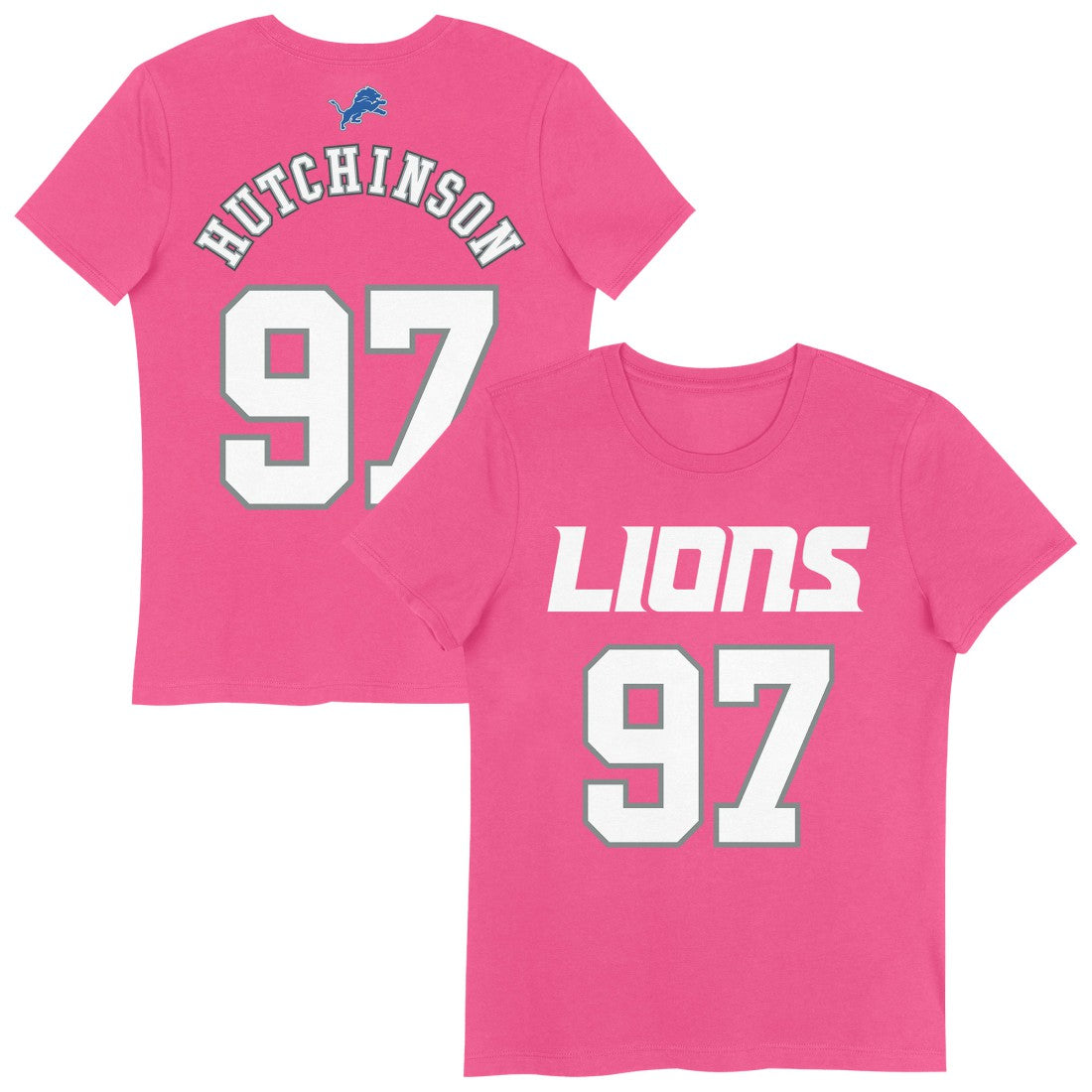 Aidan Hutchinson Detroit Lions Girls Youth Player Name & Number T-Shirt - Pink cheap