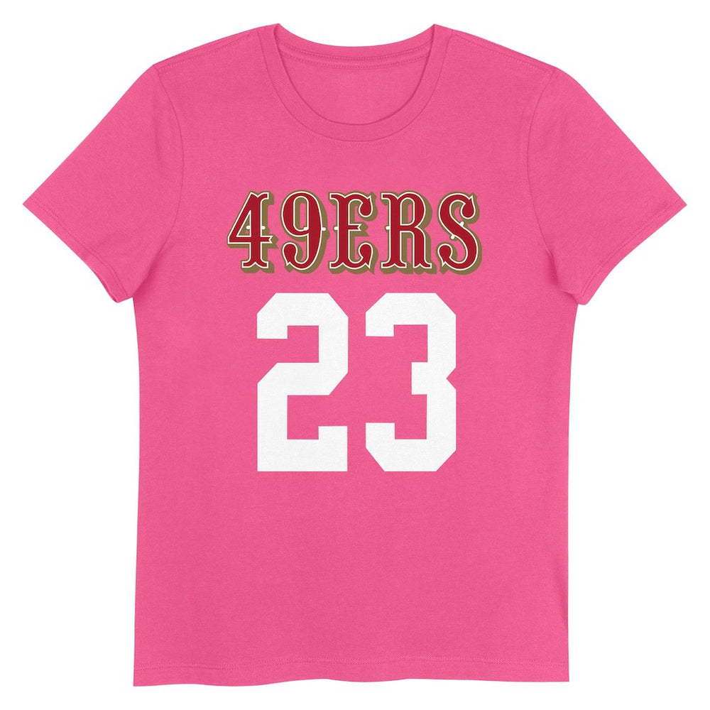 Christian McCaffrey San Francisco 49ers Girls Youth Player Name & Number T-Shirt - Pink sale