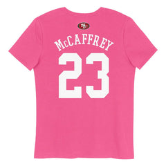 Christian McCaffrey San Francisco 49ers Girls Youth Player Name & Number T-Shirt - Pink sale