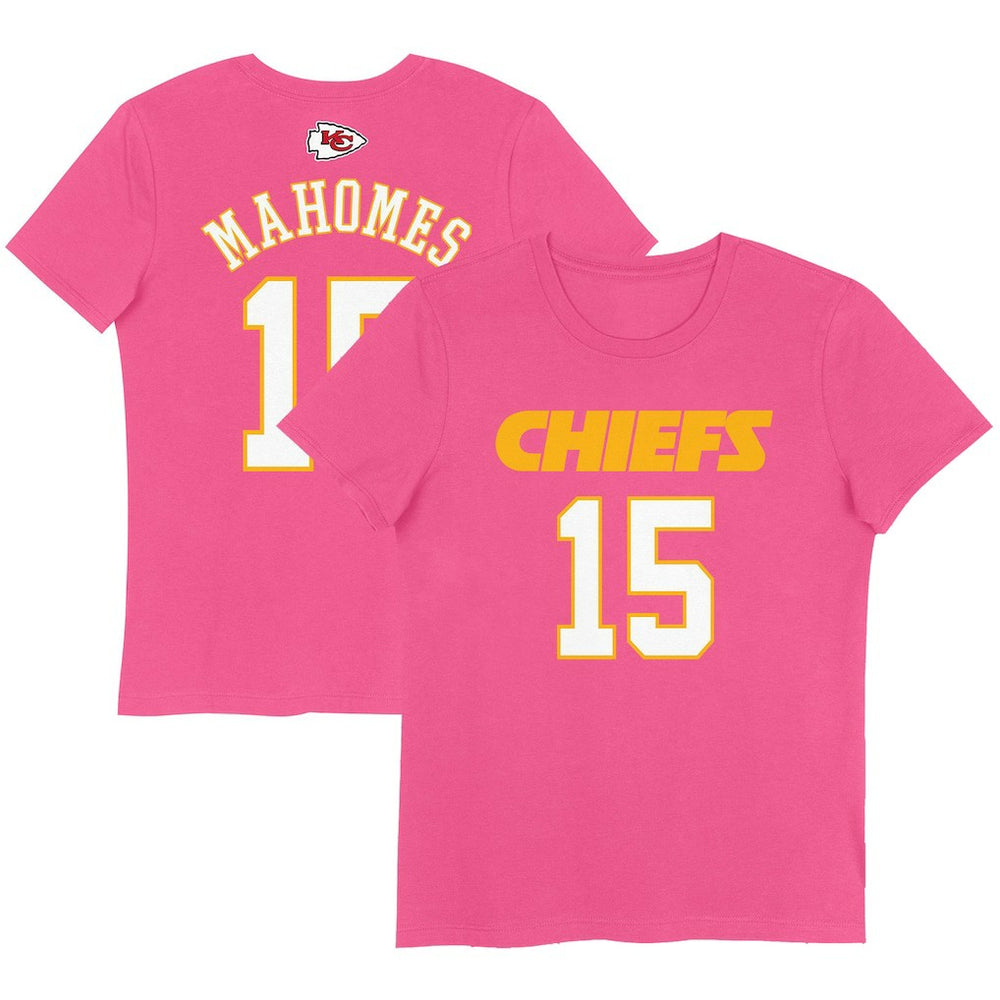 Patrick Mahomes Kansas City Chiefs Girls Youth Player Name & Number T-Shirt - Pink outlet