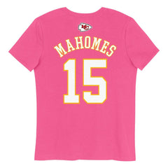 Patrick Mahomes Kansas City Chiefs Girls Youth Player Name & Number T-Shirt - Pink outlet