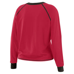 Arizona Cardinals WEAR by Erin Andrews Women's Plus Size Tie-Front Long Sleeve Top - Cardinal/Black outlet