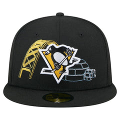 Pittsburgh Penguins New Era State Stitch 59FIFTY Fitted Hat - Black Hats