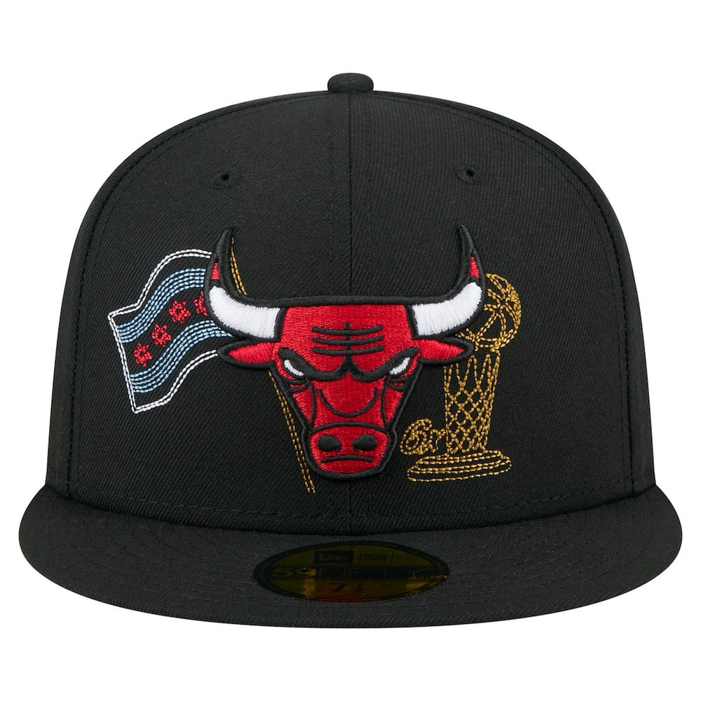 Chicago Bulls State Stitch 59FIFTY Fitted Hat - Black shop