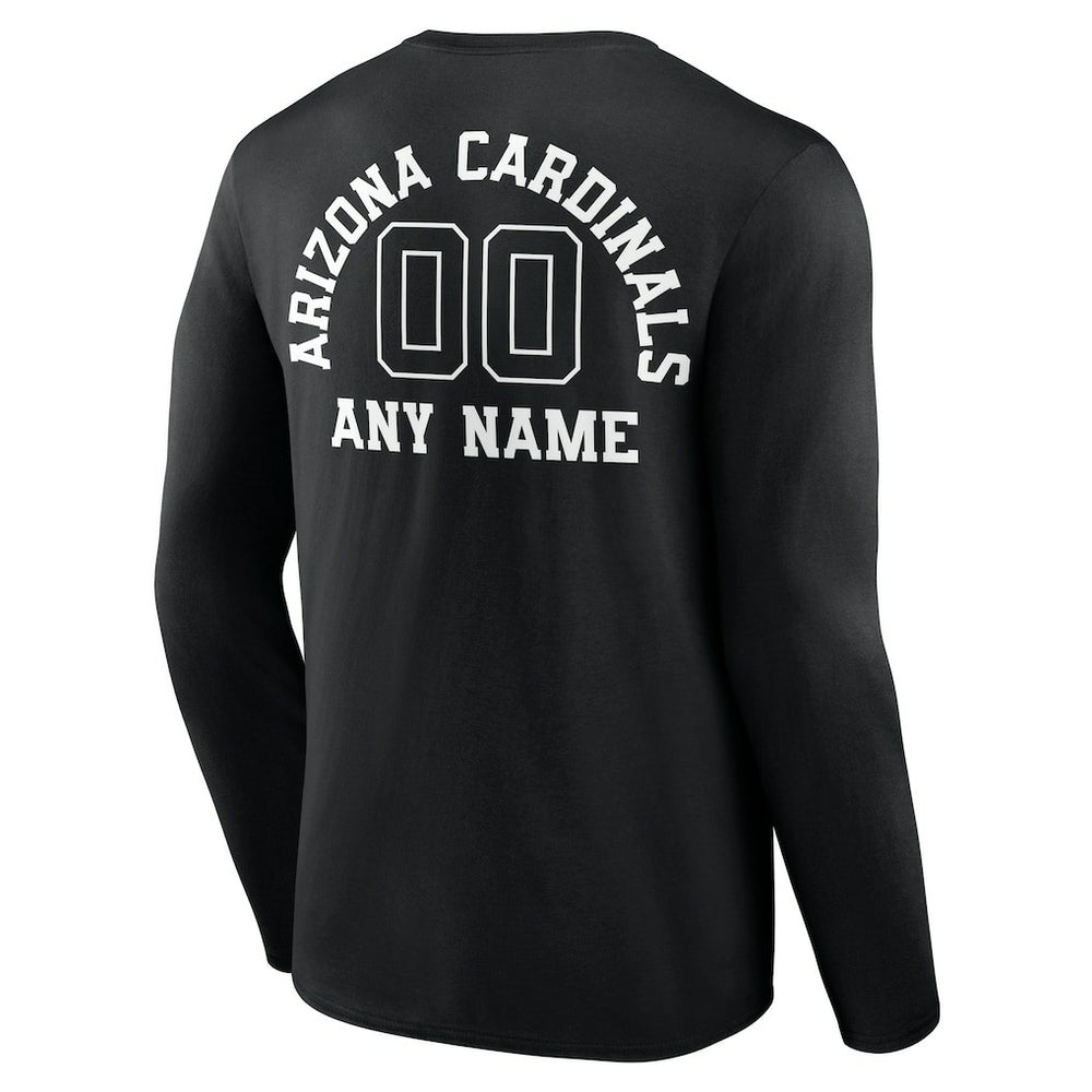 Arizona Cardinals Personalized Name & Number Monochrome Long Sleeve T-Shirt - Black outlet