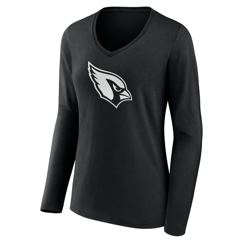 Arizona Cardinals Women's Personalized Name & Number Monochrome Long Sleeve V-Neck T-Shirt - Black discount