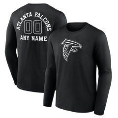 Atlanta Falcons Personalized Name & Number Monochrome Long Sleeve T-Shirt - Black online