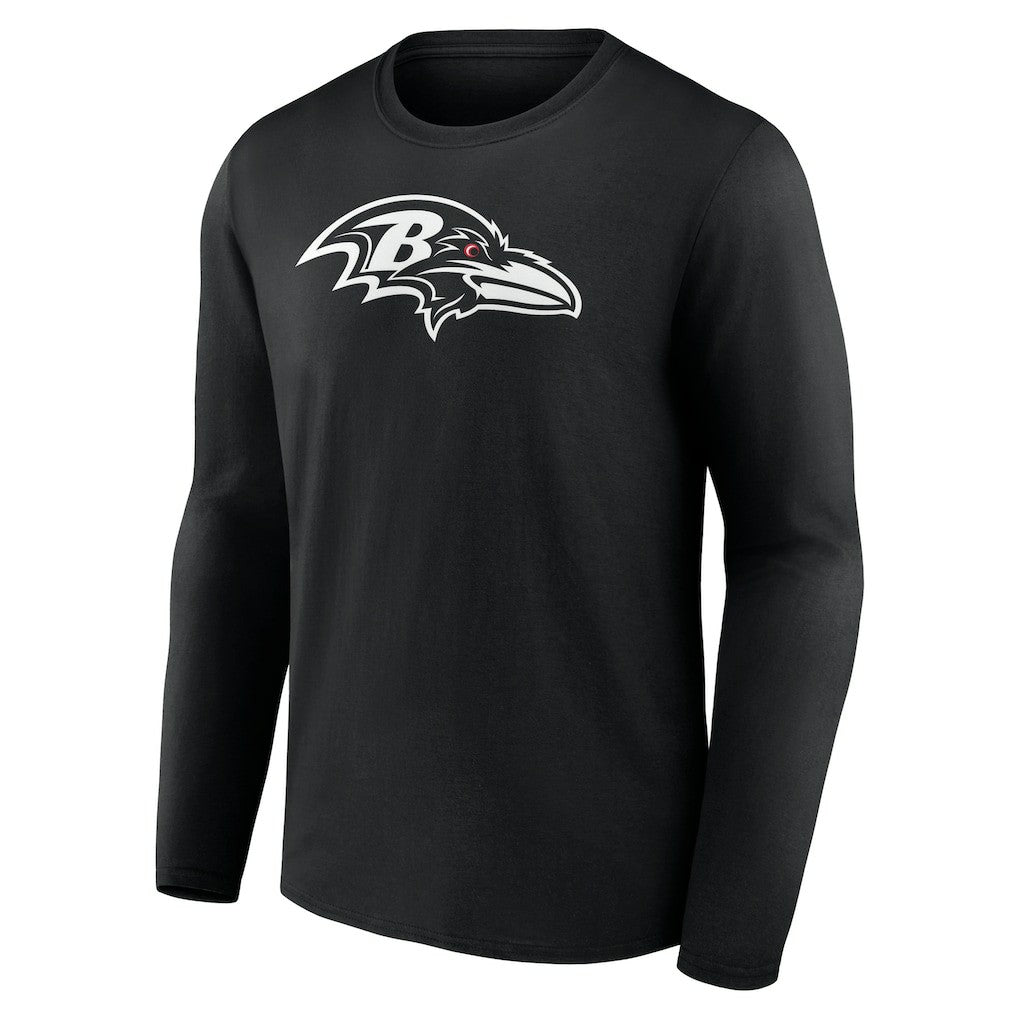 Baltimore Ravens Personalized Name & Number Monochrome Long Sleeve T-Shirt - Black for sale