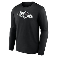 Baltimore Ravens Personalized Name & Number Monochrome Long Sleeve T-Shirt - Black for sale