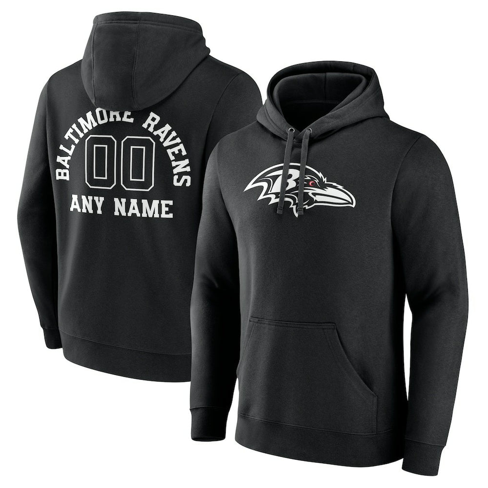 Baltimore Ravens Personalized Name & Number Pullover Hoodie - Black online