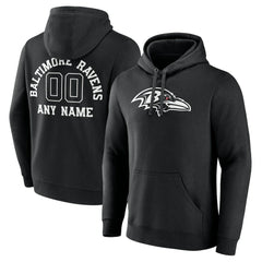 Baltimore Ravens Personalized Name & Number Pullover Hoodie - Black online
