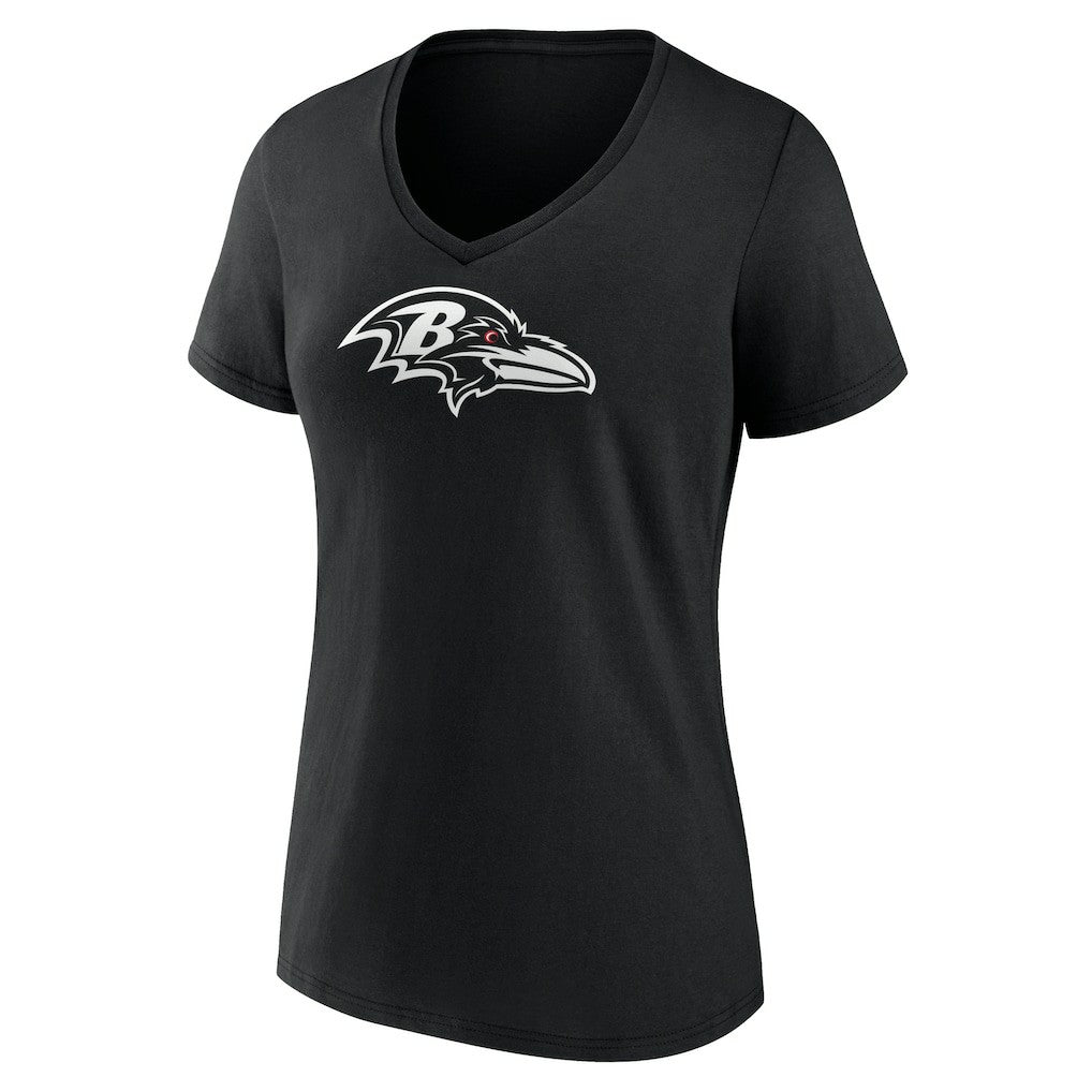 Baltimore Ravens Women's Personalized Name & Number Monochrome V-Neck T-Shirt - Black sale