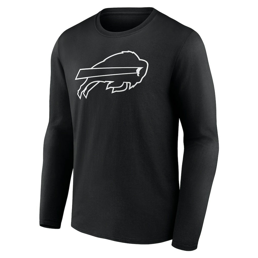 Buffalo Bills Personalized Name & Number Monochrome Long Sleeve T-Shirt - Black online