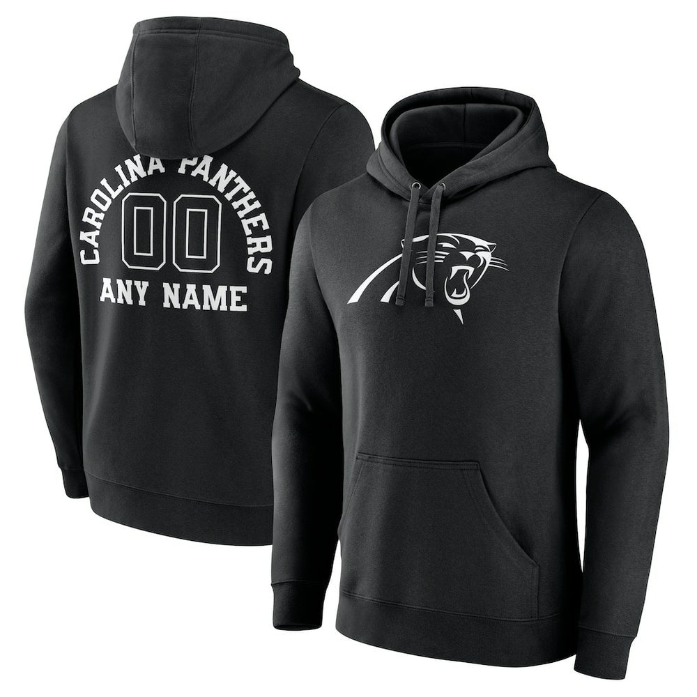 Carolina Panthers Personalized Name & Number Pullover Hoodie - Black discount