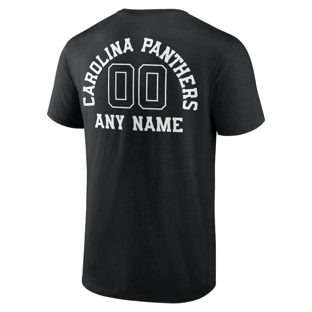 Carolina Panthers Personalized Name & Number Monochrome T-Shirt - Black outlet