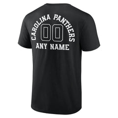 Carolina Panthers Personalized Name & Number Monochrome T-Shirt - Black outlet
