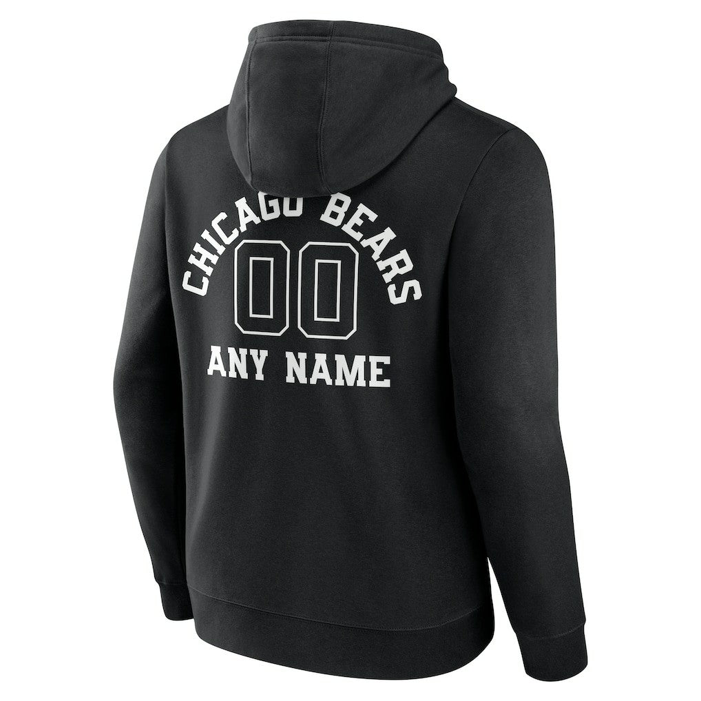 Chicago Bears Personalized Name & Number Pullover Hoodie - Black on sale