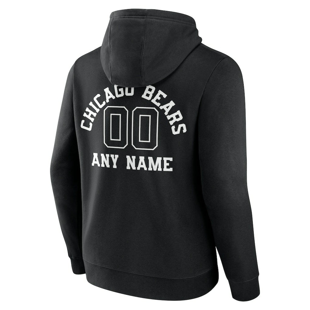 Chicago Bears Personalized Name & Number Pullover Hoodie - Black on sale