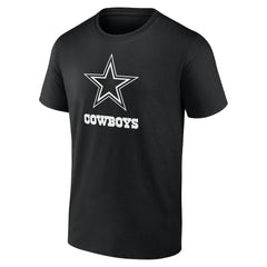 Dallas Cowboys Personalized Name & Number Monochrome T-Shirt - Black for sale