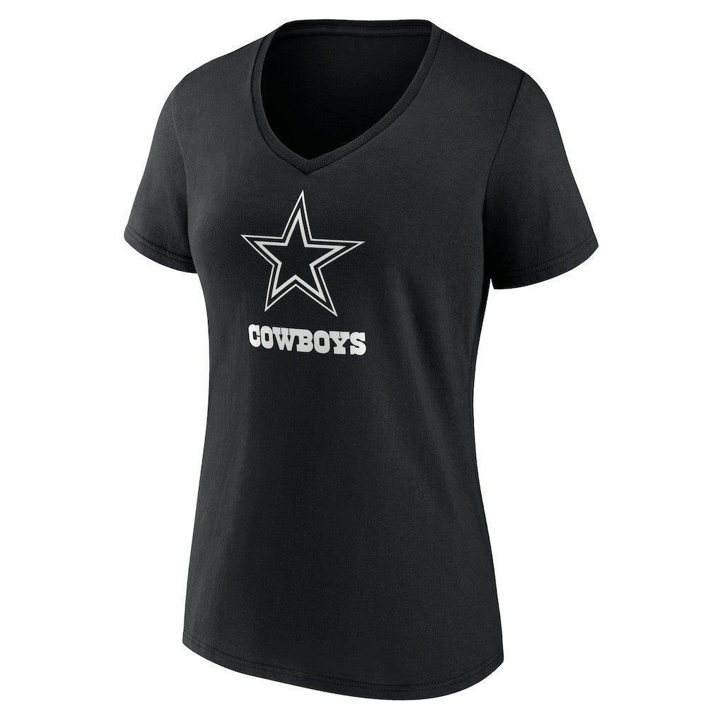 Dallas Cowboys Women's Personalized Name & Number Monochrome V-Neck T-Shirt - Black online