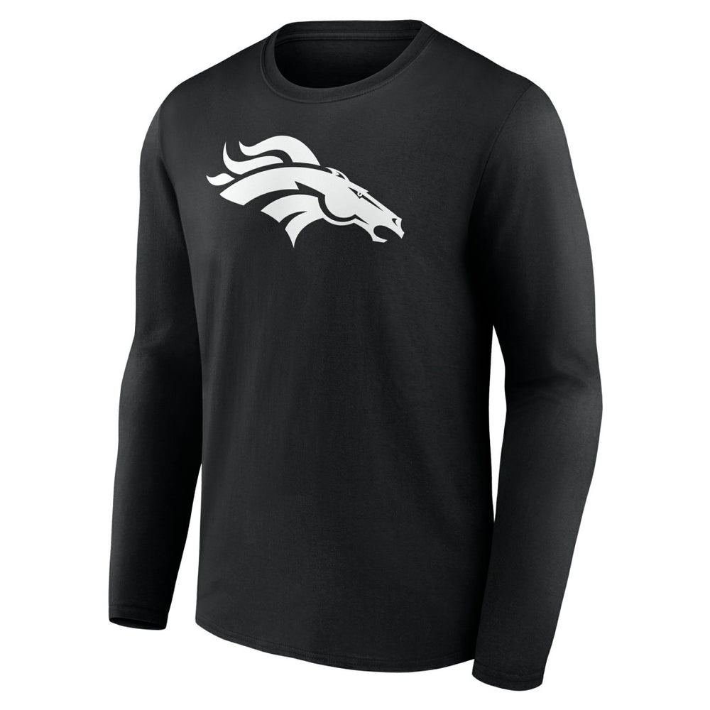 Denver Broncos Personalized Name & Number Monochrome Long Sleeve T-Shirt - Black for sale