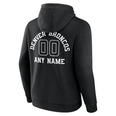 Denver Broncos Personalized Name & Number Pullover Hoodie - Black cheap
