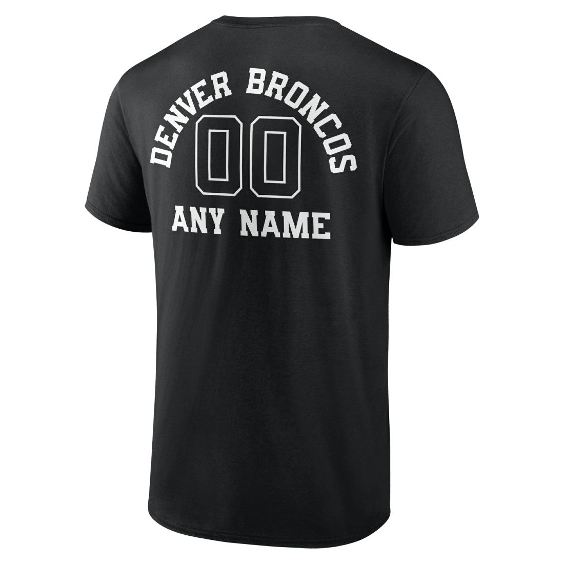 Denver Broncos Personalized Name & Number Monochrome T-Shirt - Black cheap