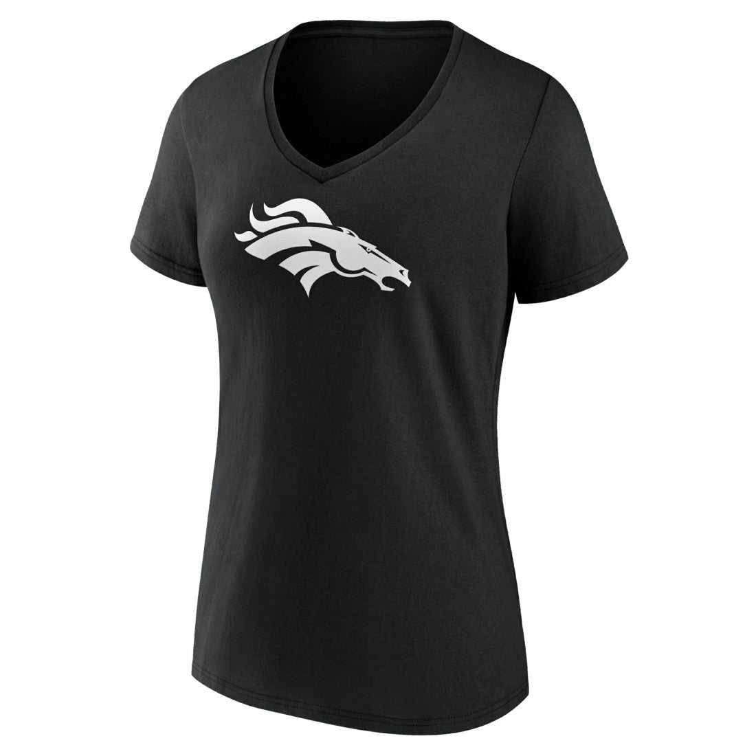 Denver Broncos Women's Personalized Name & Number Monochrome V-Neck T-Shirt - Black cheap