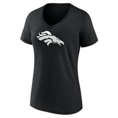 Denver Broncos Women's Personalized Name & Number Monochrome V-Neck T-Shirt - Black cheap