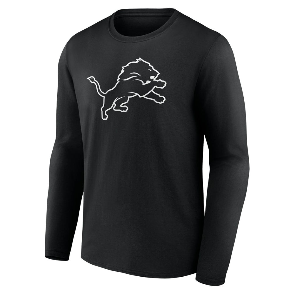 Detroit Lions Personalized Name & Number Monochrome Long Sleeve T-Shirt - Black sale