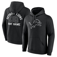 Detroit Lions Personalized Name & Number Pullover Hoodie - Black outlet