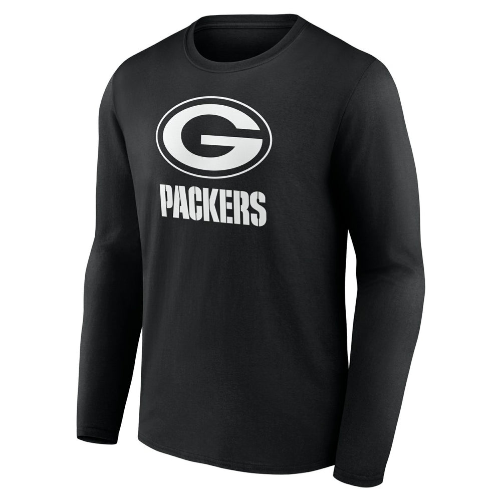 Green Bay Packers Personalized Name & Number Monochrome Long Sleeve T-Shirt - Black online