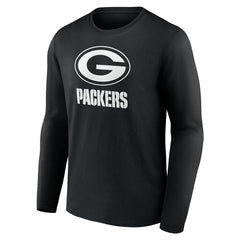 Green Bay Packers Personalized Name & Number Monochrome Long Sleeve T-Shirt - Black online