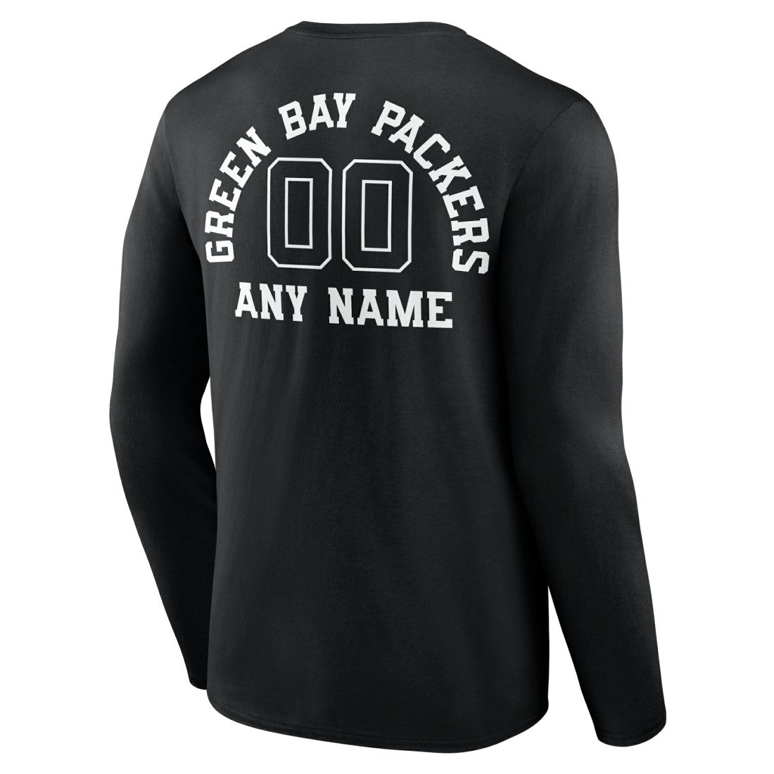 Green Bay Packers Personalized Name & Number Monochrome Long Sleeve T-Shirt - Black online