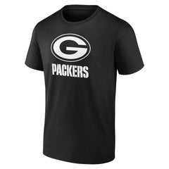 Green Bay Packers Personalized Name & Number Monochrome T-Shirt - Black for sale