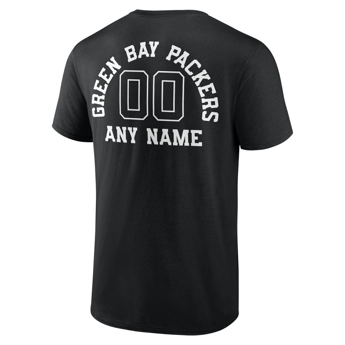 Green Bay Packers Personalized Name & Number Monochrome T-Shirt - Black for sale