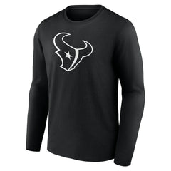 Houston Texans Personalized Name & Number Monochrome Long Sleeve T-Shirt - Black on sale