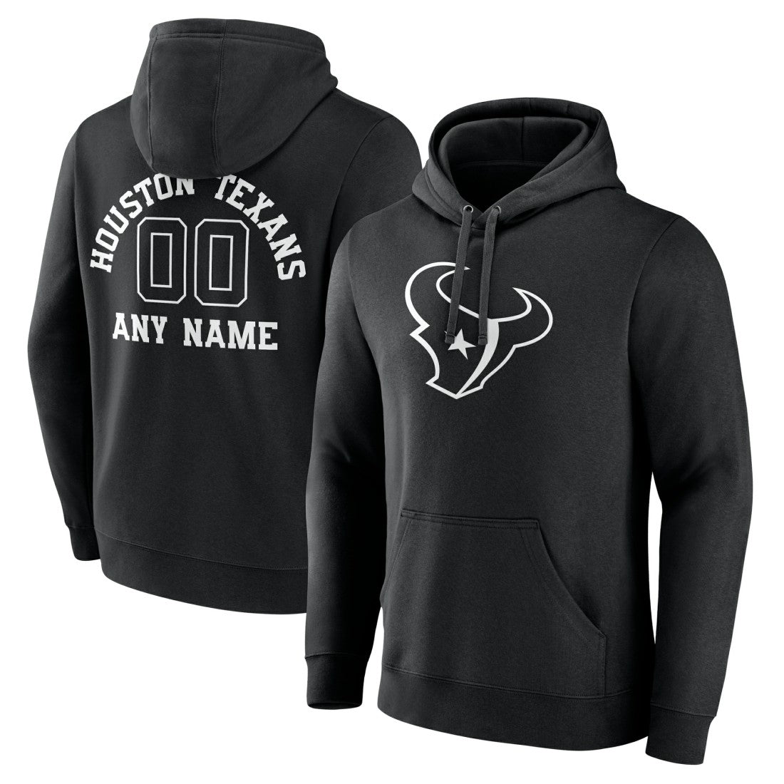 Houston Texans Personalized Name & Number Pullover Hoodie - Black on sale