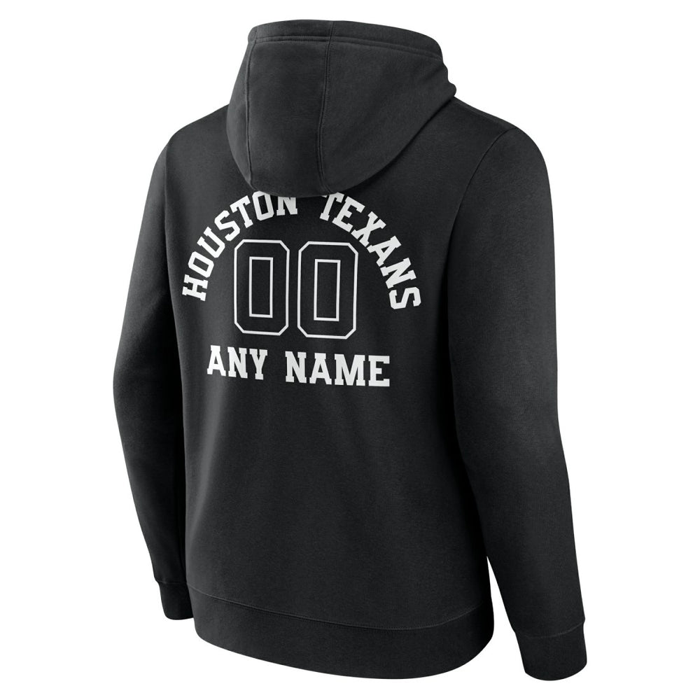 Houston Texans Personalized Name & Number Pullover Hoodie - Black on sale