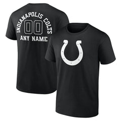 Indianapolis Colts Personalized Name & Number Monochrome T-Shirt - Black outlet