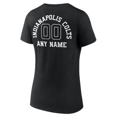 Indianapolis Colts Women's Personalized Name & Number Monochrome V-Neck T-Shirt - Black sale