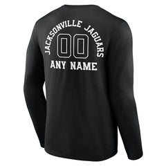 Jacksonville Jaguars Personalized Name & Number Monochrome Long Sleeve T-Shirt - Black outlet